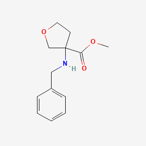 molecular formula C13H17NO3 B1395952 Methyl 3-(benzylamino)oxolane-3-carboxylate CAS No. 1273874-03-5