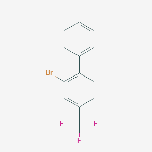 molecular formula C13H8BrF3 B13959538 2-Bromo-4-(trifluoromethyl)-1,1-biphenyl 