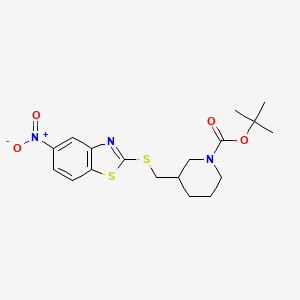 3-(5-Nitro-benzothiazol-2-ylsulfanylmethyl)-piperidine-1-carboxylic acid tert-butyl ester