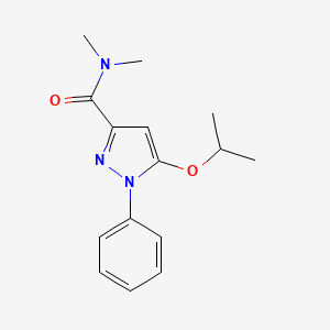 molecular formula C15H19N3O2 B13959571 1H-Pyrazole-3-carboxamide, N,N-dimethyl-5-isopropoxy-1-phenyl- CAS No. 55228-56-3