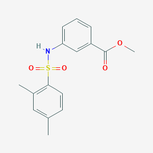 molecular formula C16H17NO4S B13959597 Methyl 3-[(2,4-dimethylbenzene-1-sulfonyl)amino]benzoate CAS No. 902716-06-7