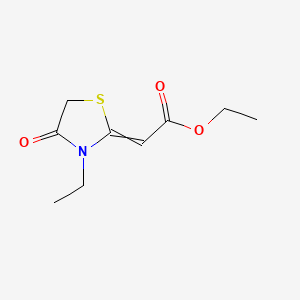 Ethyl 2-(3-ethyl-4-oxo-1,3-thiazolidin-2-ylidene)acetate