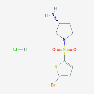 (R)-1-((5-bromothiophen-2-yl)sulfonyl)pyrrolidin-3-amine hydrochloride