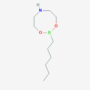 molecular formula C10H22BNO2 B1395963 2-Hexyl-1,3,6,2-dioxazaborocane CAS No. 96472-47-8