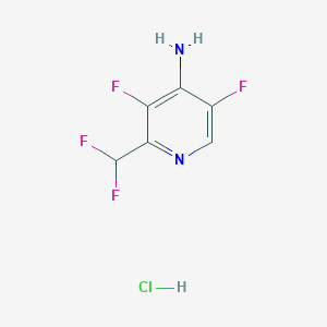 molecular formula C6H5ClF4N2 B13959652 2-(Difluoromethyl)-3,5-difluoropyridin-4-amine hydrochlorid 