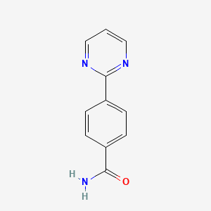 molecular formula C11H9N3O B1395966 4-(Pyrimidin-2-yl)benzamide CAS No. 1314928-05-6