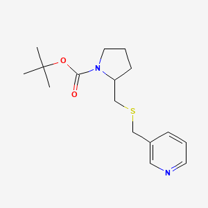 molecular formula C16H24N2O2S B13959663 2-(Pyridin-3-ylmethylsulfanylmethyl)-pyrrolidine-1-carboxylic acid tert-butyl ester 