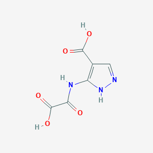 molecular formula C6H5N3O5 B13959673 5-(oxaloamino)-1H-pyrazole-4-carboxylic acid CAS No. 243985-57-1