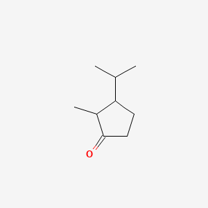 molecular formula C9H16O B13959683 2-Methyl-3-isopropylcyclopentanone CAS No. 54549-81-4