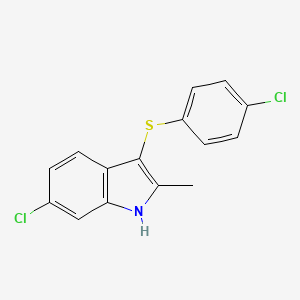 6-chloro-3-[(4-chlorophenyl)thio]-2-methyl-1H-indole