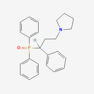 molecular formula C25H28NOP B13959699 Phosphine oxide, diphenyl((1-phenyl-3-pyrrolidinyl)propyl)- CAS No. 51713-15-6