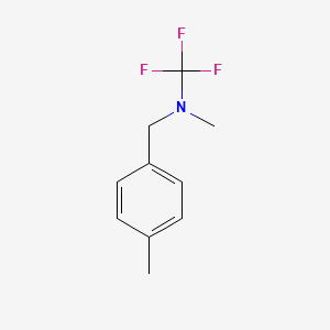 molecular formula C10H12F3N B13959717 1,1,1-trifluoro-N-methyl-N-(4-methylbenzyl)methanamine 