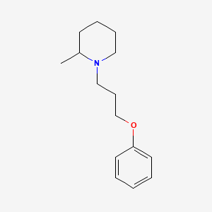 molecular formula C15H23NO B13959760 2-Methyl-1-(3-phenoxypropyl)piperidine CAS No. 63885-12-1