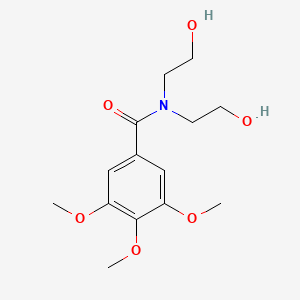 molecular formula C14H21NO6 B13959777 Benzamide, N,N-bis(2-hydroxyethyl)-3,4,5-trimethoxy- CAS No. 63886-97-5