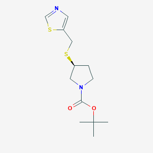 (S)-3-(Thiazol-5-ylmethylsulfanyl)-pyrrolidine-1-carboxylic acid tert-butyl ester