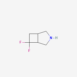 molecular formula C6H9F2N B1395984 6,6-Difluoro-3-azabicyclo[3.2.0]heptane CAS No. 1214875-41-8