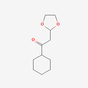 1-Cyclohexyl-2-(1,3-dioxolan-2-yl)-ethanone