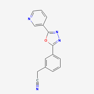 (3-{5-Pyridin-3-yl-[1,3,4]oxadiazol-2-yl}-phenyl)-acetonitrile