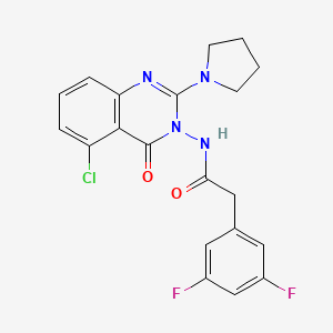 N-(5-chloro-4-oxo-2-pyrrolidin-1-yl-4H-quinazolin-3-yl)-2-(3,5-difluorophenyl)acetamide