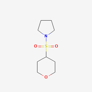 molecular formula C9H17NO3S B13959880 1-((tetrahydro-2H-pyran-4-yl)sulfonyl)pyrrolidine 