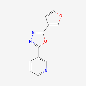 molecular formula C11H7N3O2 B13959922 3-(5-Furan-3-yl-[1,3,4]oxadiazole-2-yl)-pyridine 