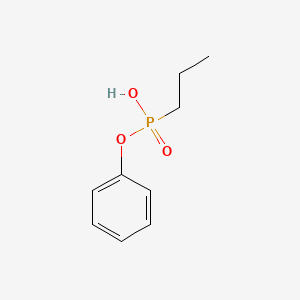 molecular formula C9H13O3P B13959923 Phosphonic acid, propyl-, phenyl ester CAS No. 53621-79-7