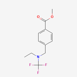 molecular formula C12H14F3NO2 B13959968 Methyl 4-((ethyl(trifluoromethyl)amino)methyl)benzoate 