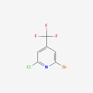 molecular formula C6H2BrClF3N B1395999 2-Bromo-6-chloro-4-(trifluoromethyl)pyridine CAS No. 823221-94-9