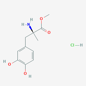 B139600 methyl (2S)-2-amino-3-(3,4-dihydroxyphenyl)-2-methylpropanoate;hydrochloride CAS No. 115054-62-1