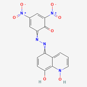 6-[(1,8-Dihydroxyquinolin-5(1H)-ylidene)hydrazinylidene]-2,4-dinitrocyclohexa-2,4-dien-1-one