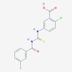 2-Chloro-5-({[(3-iodophenyl)carbonyl]carbamothioyl}amino)benzoic acid