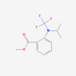 molecular formula C12H14F3NO2 B13960054 Methyl 2-(isopropyl(trifluoromethyl)amino)benzoate 