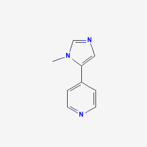 molecular formula C9H9N3 B1396006 4-(1-methyl-1H-imidazol-5-yl)pyridine CAS No. 1572047-31-4