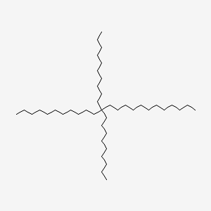 molecular formula C43H88 B13960110 12-Decyl-12-nonyltetracosane CAS No. 55320-13-3