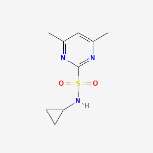 molecular formula C9H13N3O2S B13960130 N-cyclopropyl-4,6-dimethylpyrimidine-2-sulfonamide 