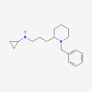 molecular formula C18H28N2 B13960131 N-(3-(1-benzylpiperidin-2-yl)propyl)cyclopropanamine 