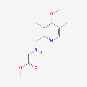 Methyl 2-((4-methoxy-3,5-dimethylpyridin-2-yl)methylamino)acetate