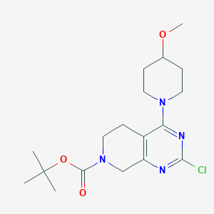 Tert-butyl 2-chloro-4-(4-methoxypiperidin-1-yl)-5,6-dihydropyrido[3,4-d]pyrimidine-7(8h)-carboxylate