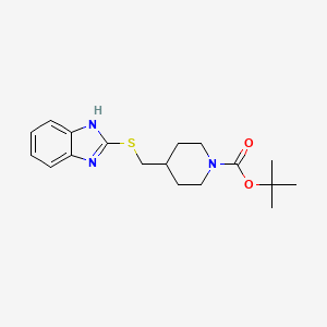 molecular formula C18H25N3O2S B13960149 4-(1H-Benzoimidazol-2-ylsulfanylmethyl)-piperidine-1-carboxylic acid tert-butyl ester 