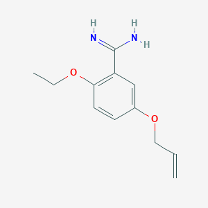 molecular formula C12H16N2O2 B13960191 5-Allyloxy-2-ethoxybenzamidine CAS No. 765261-98-1