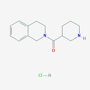 molecular formula C15H21ClN2O B1396020 3,4-Dihydro-2(1H)-isoquinolinyl(3-piperidinyl)-methanone hydrochloride CAS No. 1220034-95-6