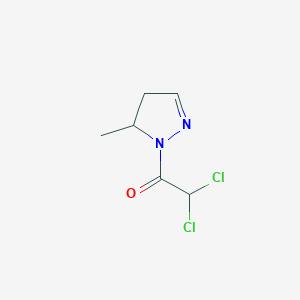 molecular formula C6H8Cl2N2O B13960232 2,2-Dichloro-1-(5-methyl-4,5-dihydro-1H-pyrazol-1-yl)ethan-1-one CAS No. 96632-27-8