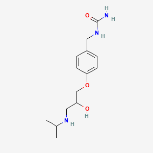 molecular formula C14H23N3O3 B13960254 ((4-(2-Hydroxy-3-((1-methylethyl)amino)propoxy)phenyl)methyl)urea CAS No. 50992-77-3