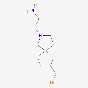 molecular formula C11H21BrN2 B13960313 2-(7-(Bromomethyl)-2-azaspiro[4.4]nonan-2-yl)ethanamine 