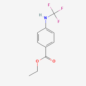 molecular formula C10H10F3NO2 B13960355 Ethyl 4-((trifluoromethyl)amino)benzoate 