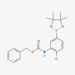 benzyl N-[2-bromo-5-(4,4,5,5-tetramethyl-1,3,2-dioxaborolan-2-yl)phenyl]carbamate