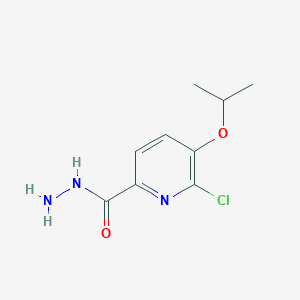 molecular formula C9H12ClN3O2 B13960399 6-Chloro-5-isopropoxypicolinohydrazide 