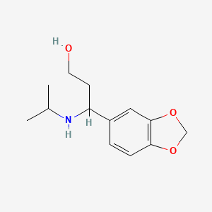 molecular formula C13H19NO3 B13960407 3-(Benzo[d][1,3]dioxol-5-yl)-3-(isopropylamino)propan-1-ol 