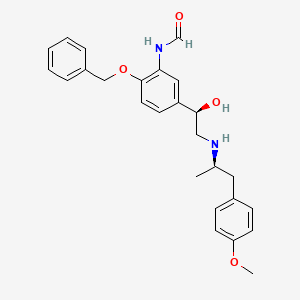 molecular formula C26H30N2O4 B13960410 N-(2-(benzyloxy)-5-((R)-1-hydroxy-2-(((R)-1-(4-Methoxyphenyl)propan-2-yl)aMino)ethyl)phenyl)forMaMide 