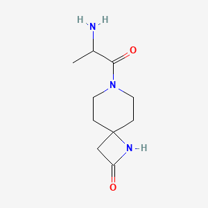 molecular formula C10H17N3O2 B13960437 7-(2-Aminopropanoyl)-1,7-diazaspiro[3.5]nonan-2-one 